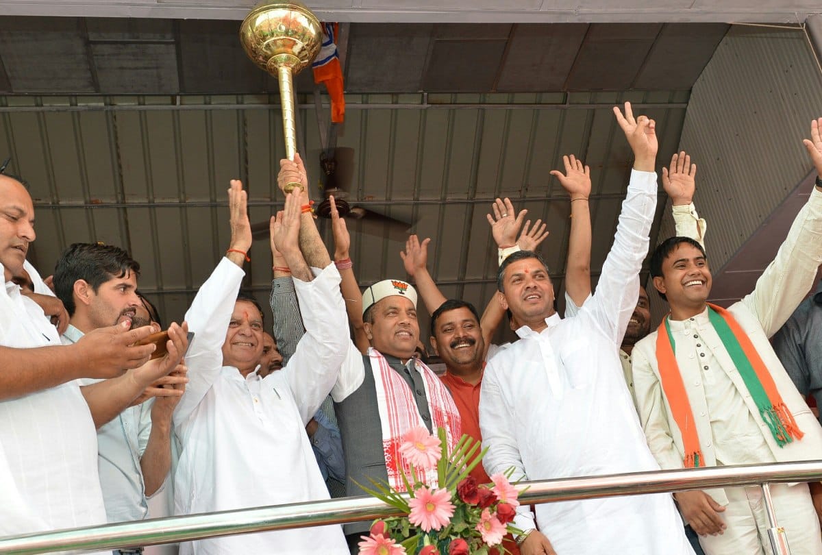 cm jairam thakur on a visit to mandi