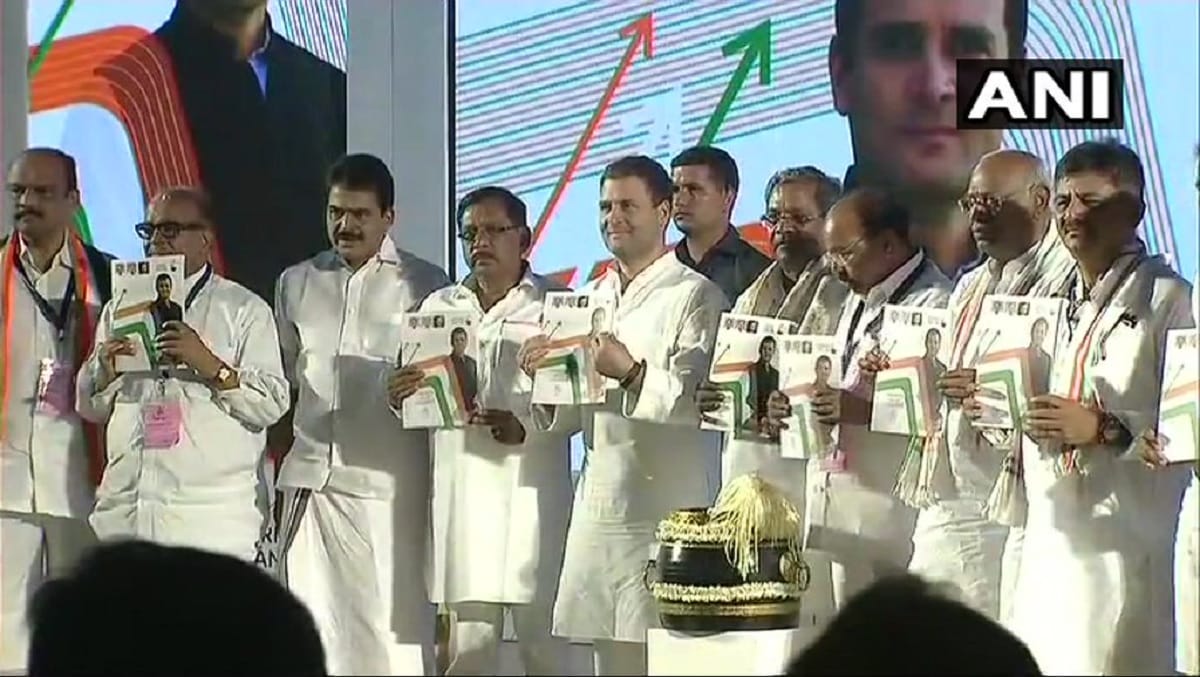 Karnataka Elections Congress President Rahul Gandhi launched party manifesto 