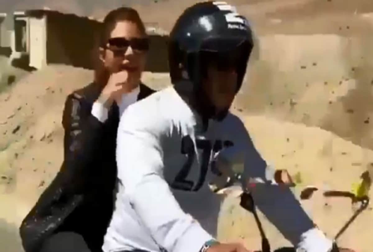 Salman Khan riding a Royal Enfield in Ladakh Video Viral