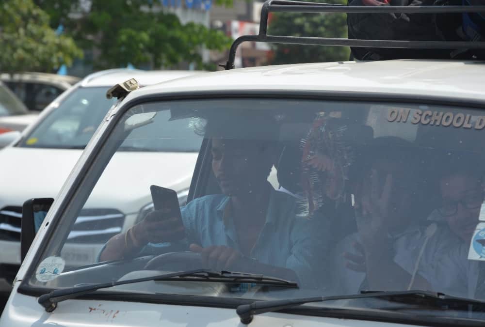 pics of carelessness in school bus and school van.