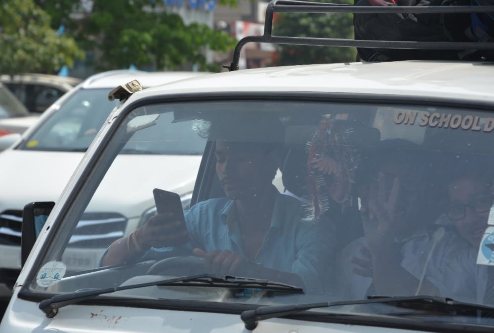 pics of carelessness in school bus and school van.