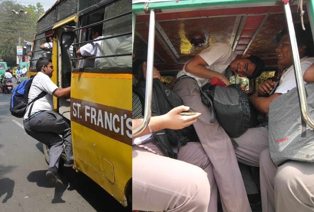 pics of carelessness in school bus and school van.