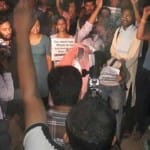 JNU students arguments over Film screening on love jihad
