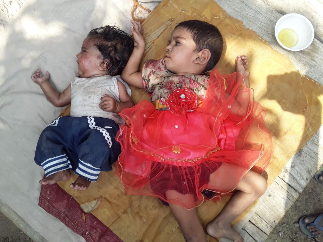 Two daughters found near the temple near the temple