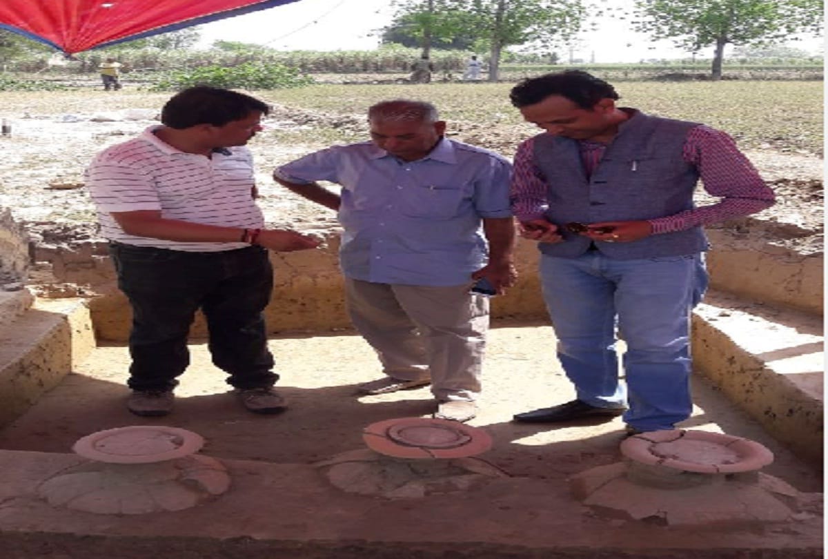 human skeletons found during Digging in baghpat