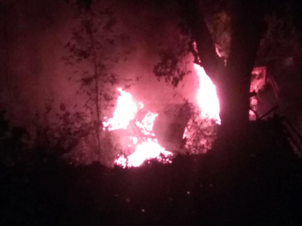  after accident fire on army vehicle