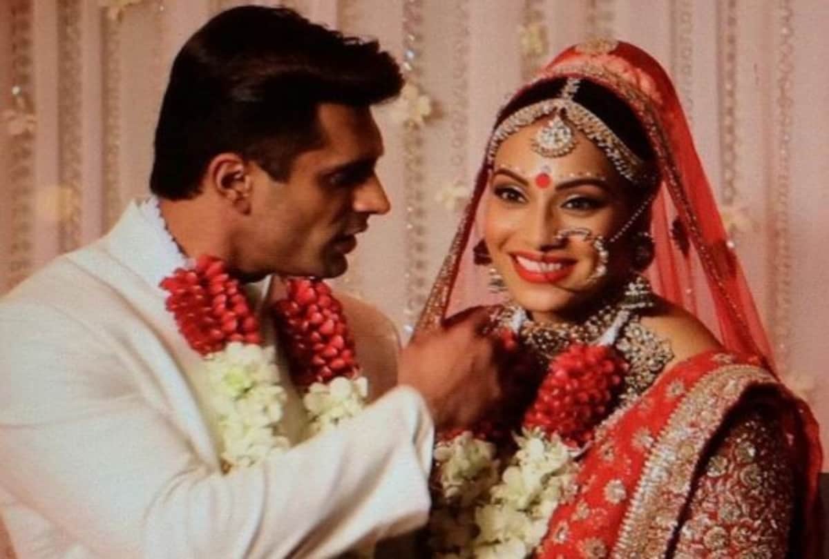 Bipasha Basu Karan Singh Grover celebrating 3rd wedding anniversary with cake and Kisses
