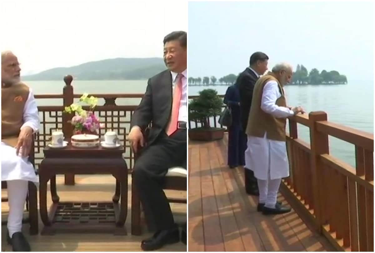 China Visit: Modi and Jinping take a walk along East Lake in Wuhan