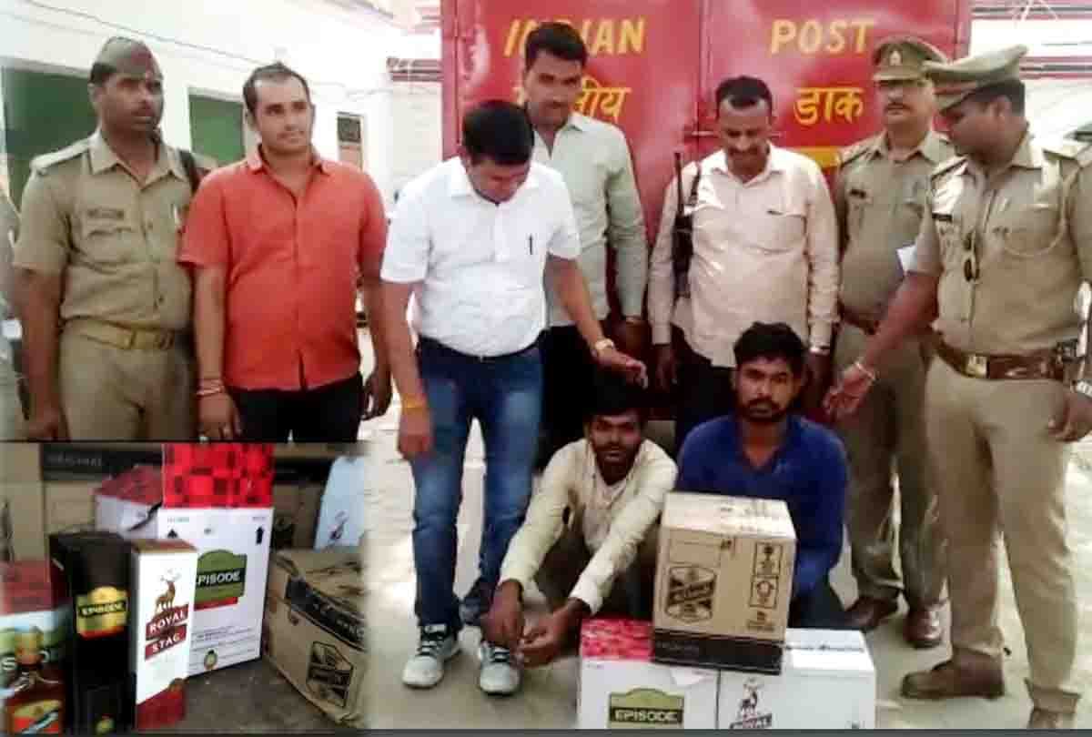 Smuggling of liquor by Indian postal department vehicle