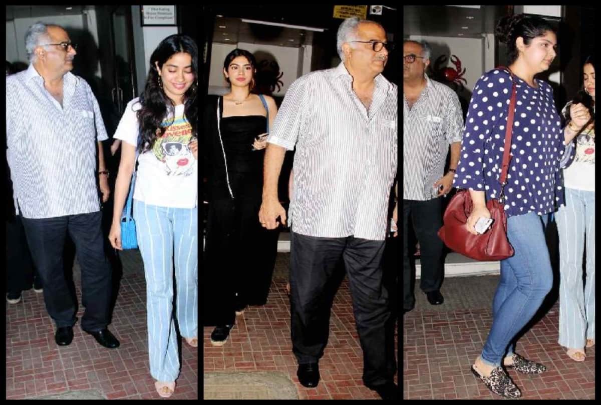 boney with anshula janhvi kapoo visit Sonam Kapoors wedding ready residence