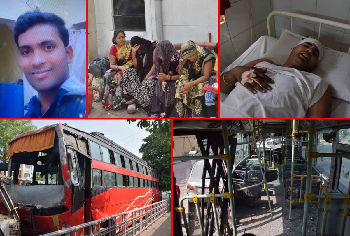 two buses collided in noida, 2 people dead