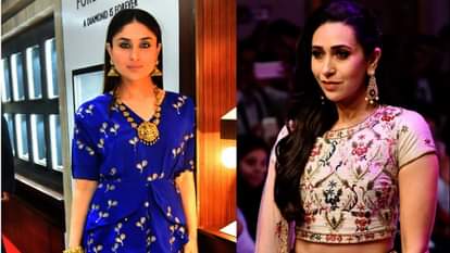 Kareena kapoor and karisma kapoor together in delhi for Malabar store inogration and fashion event 