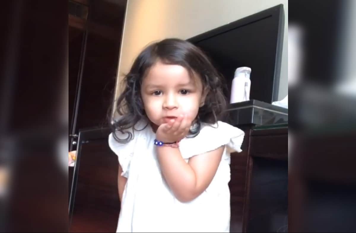 dhoni harbhajan raina daughters dancing video viral