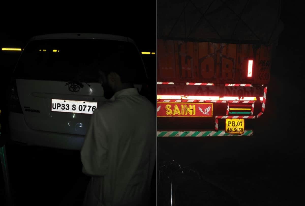 innova car hit by a truck in raebareli five people dead 