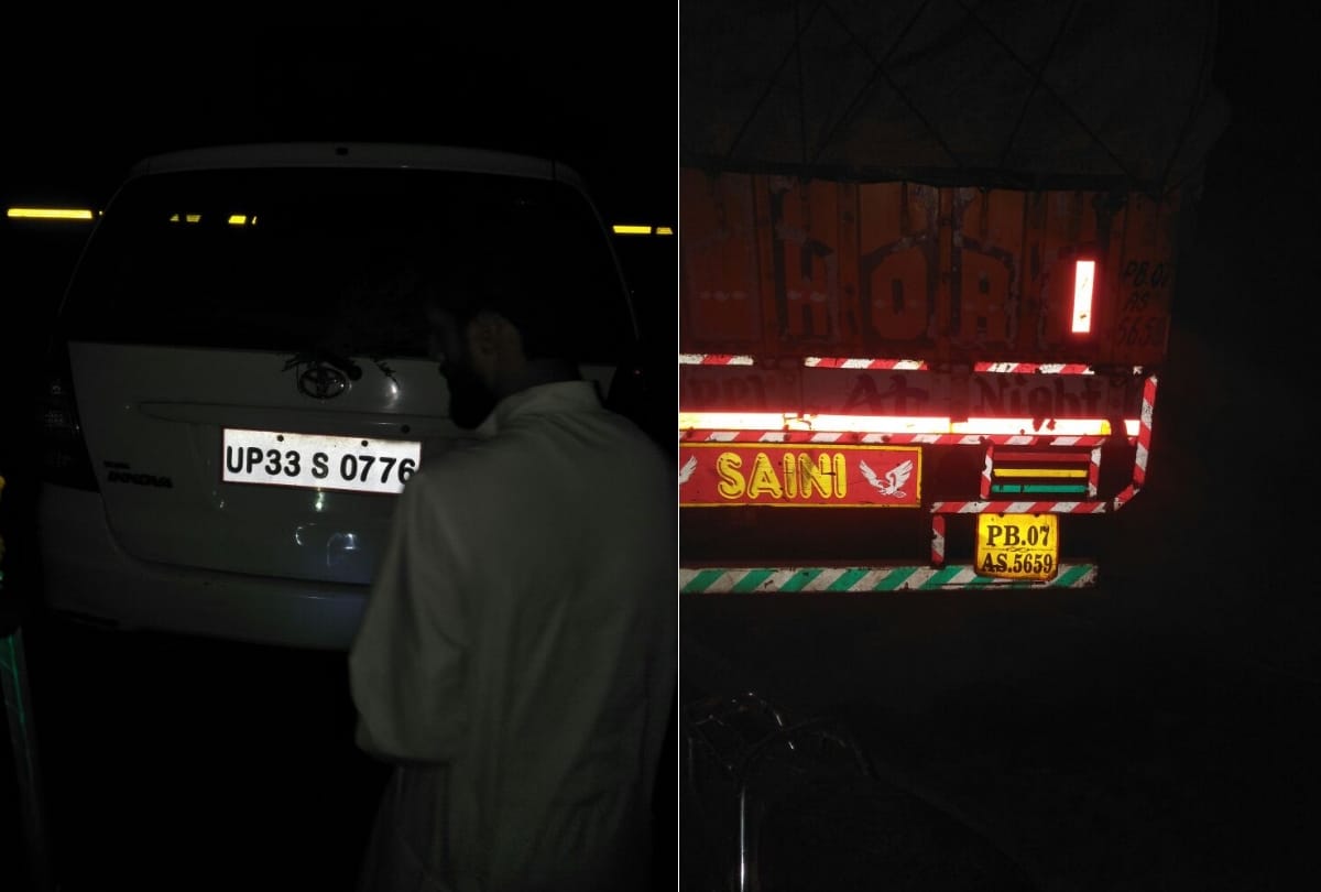 innova car hit by a truck in raebareli five people dead 