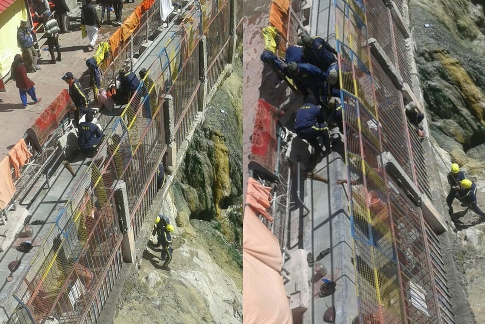 fire on  mountain of Badrinath Dham during the chardham yatra 2018