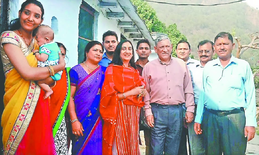 Army chief Bipin rawat arrives his village and told wish to brother