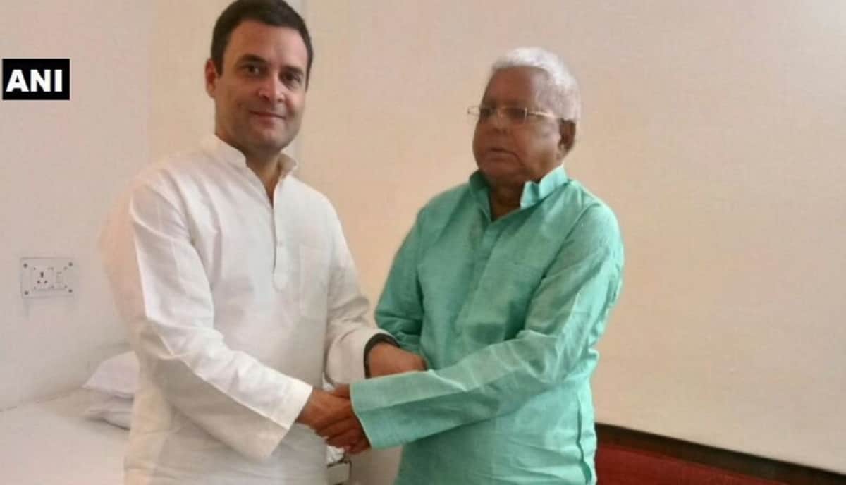 lalu yadav gets fully well dressed to meet rahul gandhi and after his departure aiims discharge lalu