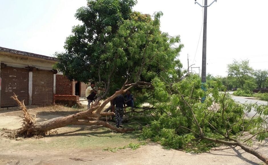Strong winds, heavy loss of water, the roof fly anywhere would fall somewhere trees and poles