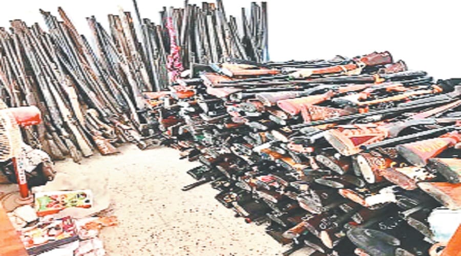 There are 1225 licensed arms in Meerut police stations
