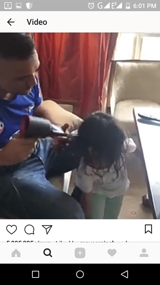 Ms Dhoni set Daughter Ziva hairstyle video viral