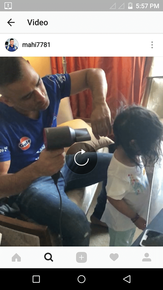 Ms Dhoni set Daughter Ziva hairstyle video viral