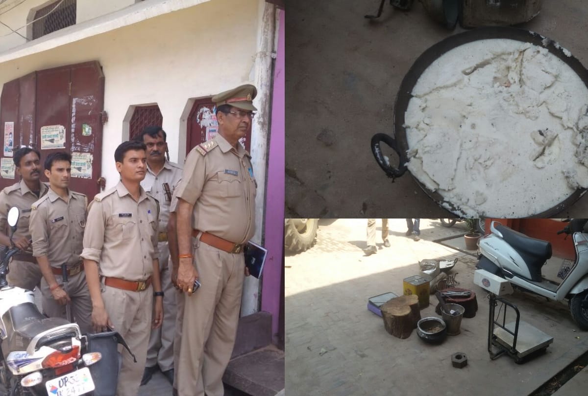 police raid in an illegal slaughterhouse in bahraich 
