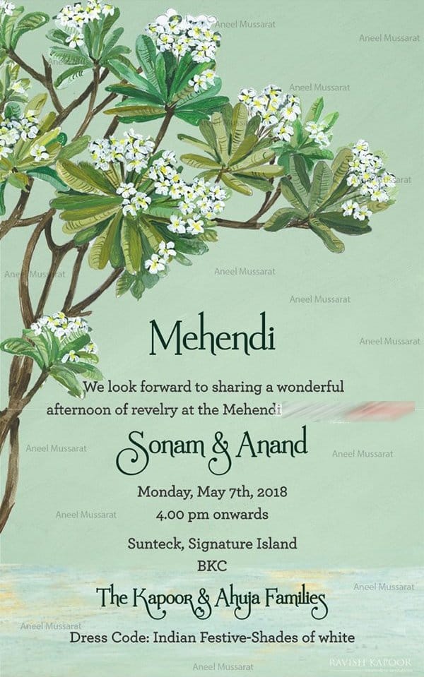 sonam kapoor wedding e card photos viral on social media