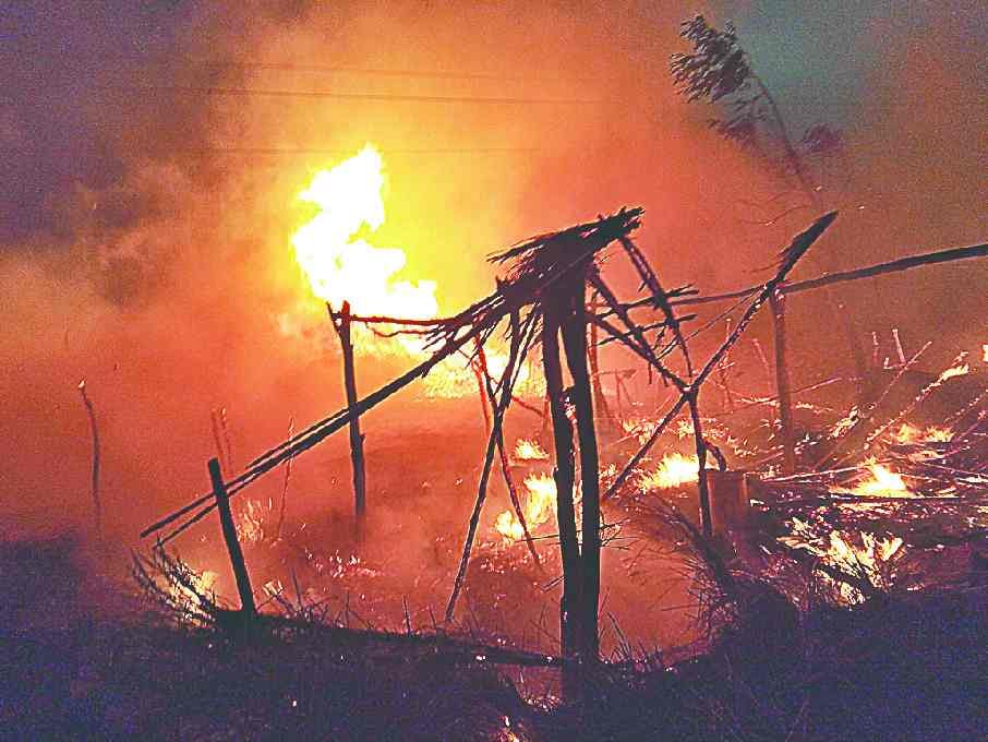 Seven cattle shop owner, two houses with fire