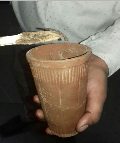iron nail found in lassi of bjp mla