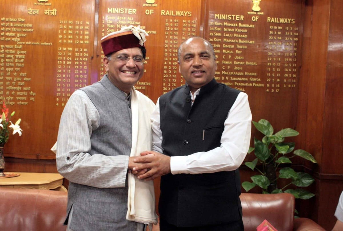 cm jairam thakur calls on union railway minister piyush goyal
