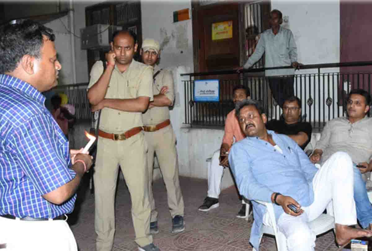 On demolition of temple ruckus outside cabinet minister's house