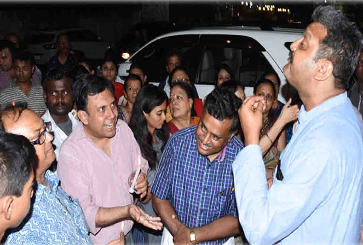 On demolition of temple ruckus outside cabinet minister's house