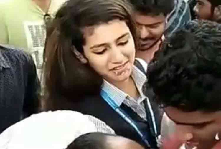 priya prakash new video celebrates oru adaar love success by cutting cake with the team