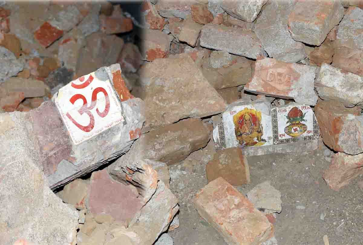 On demolition of temple ruckus outside cabinet minister's house