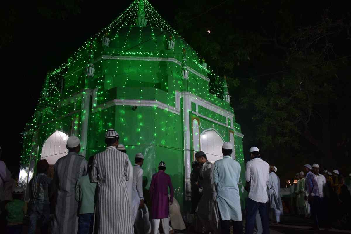 Shab e barat full night celebration in Mosque and dargah at  varanasi 