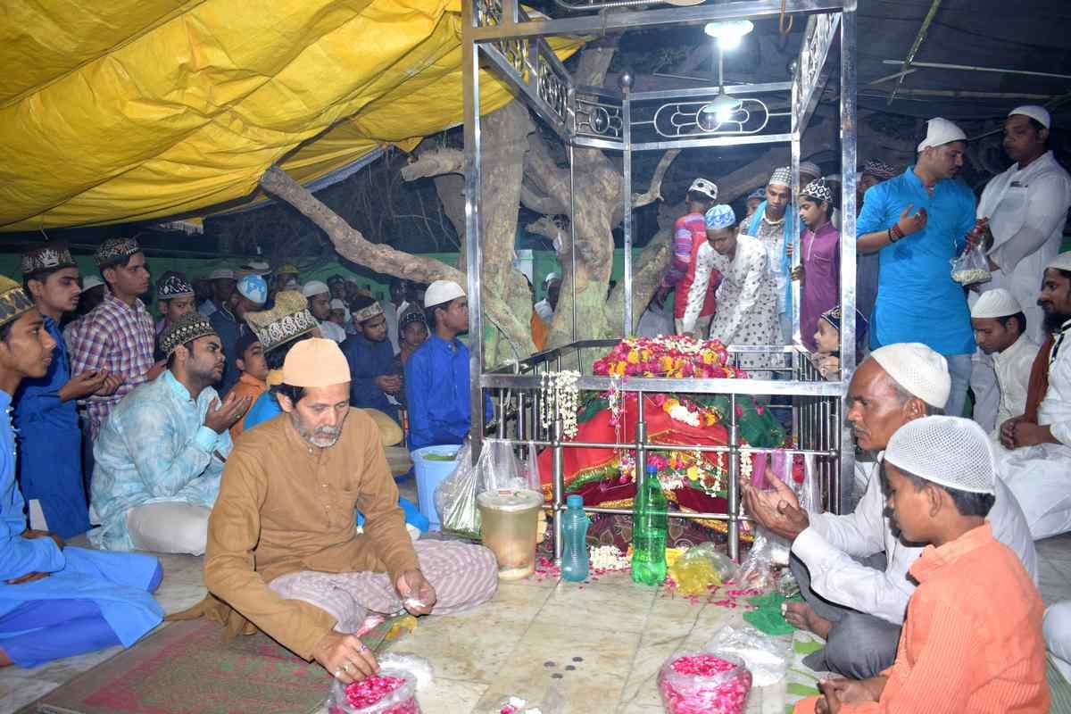 Shab e barat full night celebration in Mosque and dargah at  varanasi 