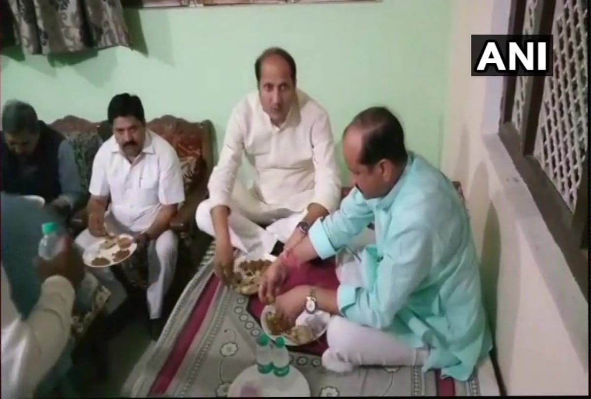 Dalit man Said, UP Minister came suddenly for dinner.food had arranged from outside
