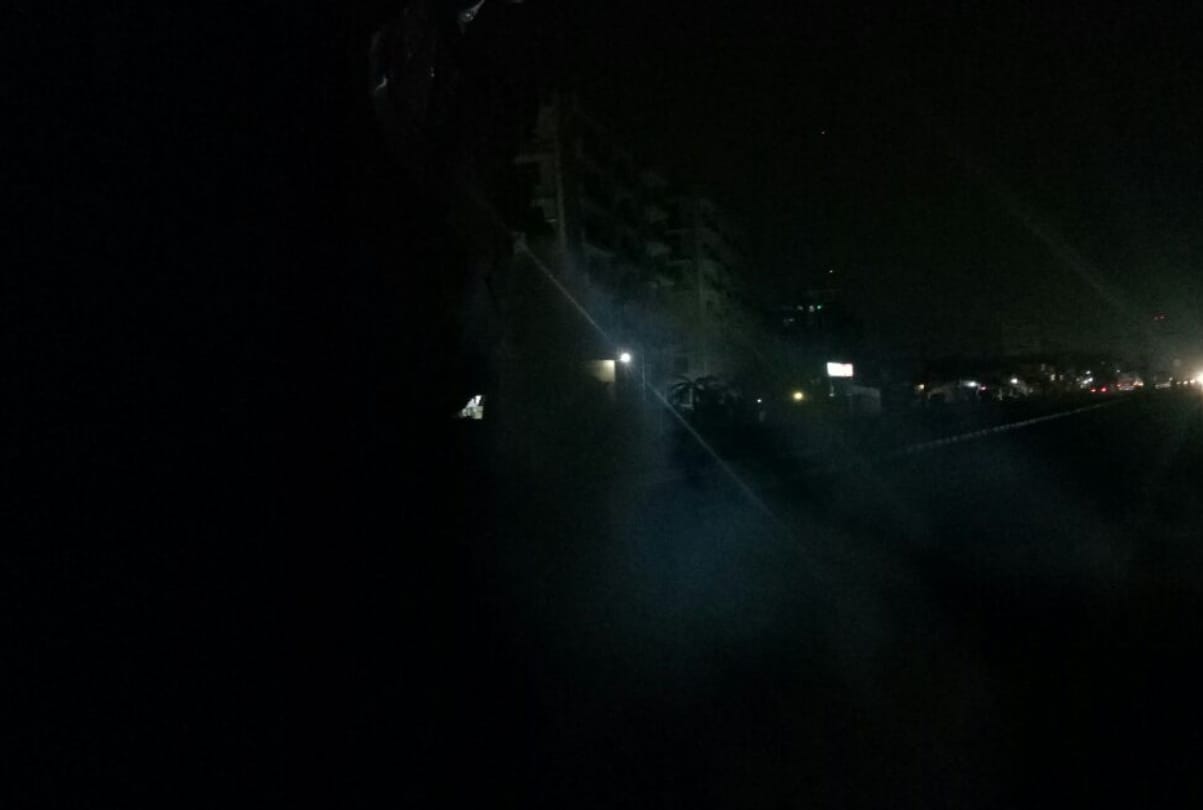 truck hit the gas tanker in faizabad road