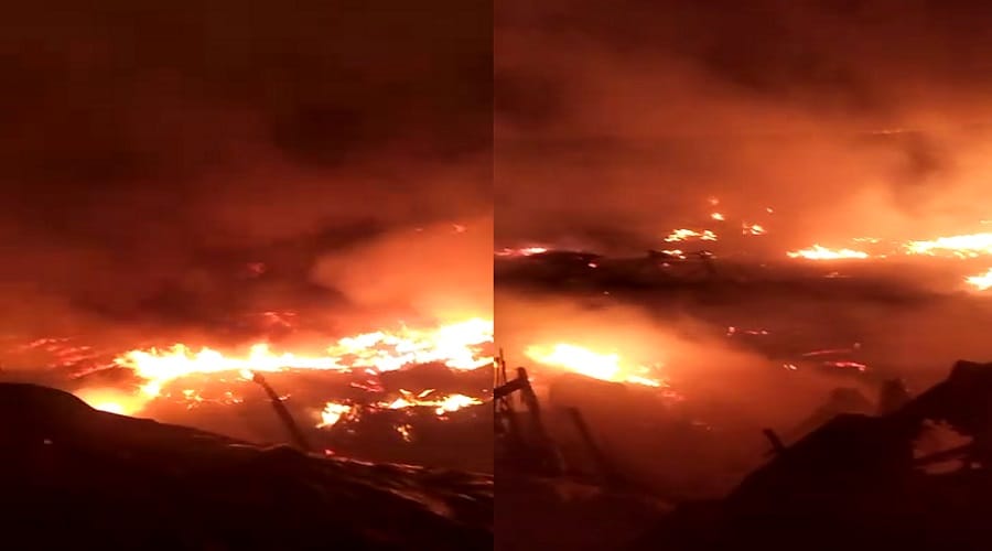A thousand huts were burnt in Meerut, loss of millions of rupees