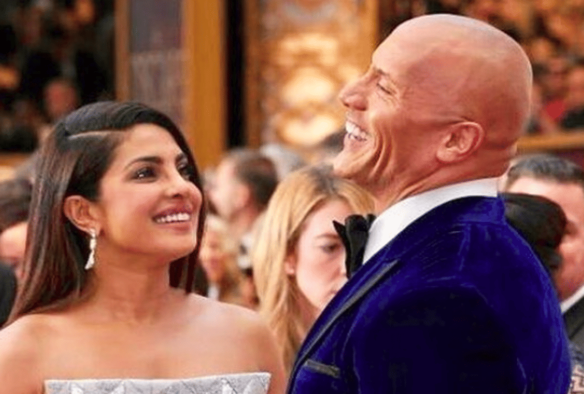 Priyanka Chopra wished the rock dwayne johnson on social media