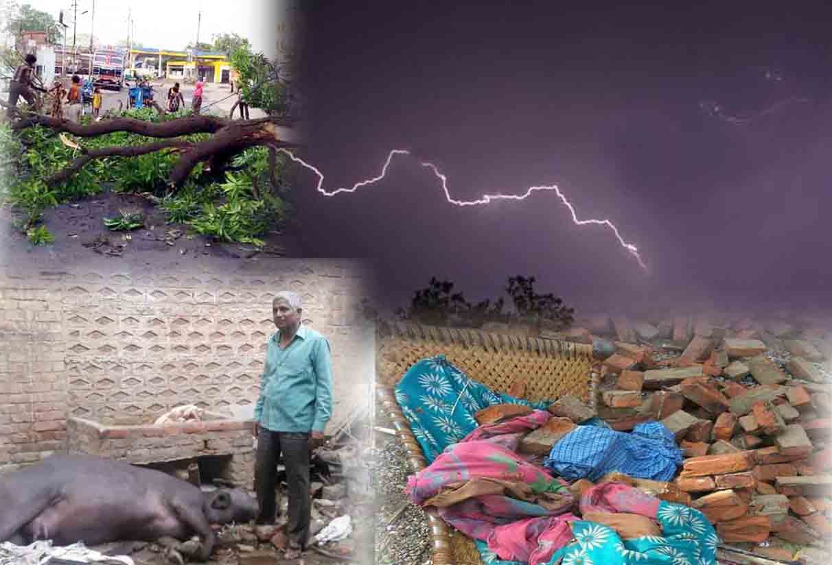 Heavy rain and storm in Uttar Pradesh