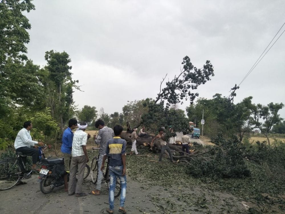 agra destruction in braj due to storm 