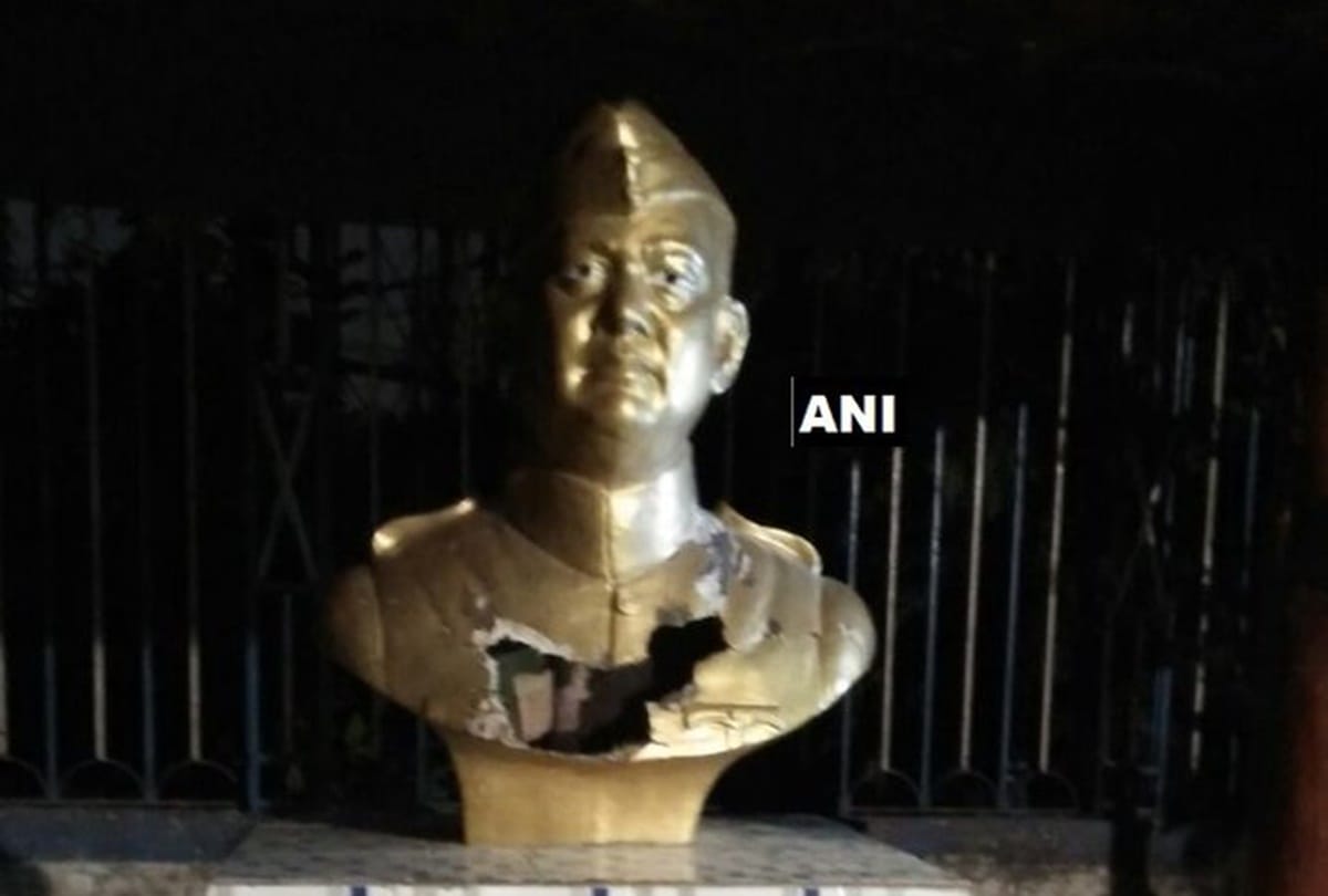Netaji Subhash Chandra Bose's bust vandalised by miscreants