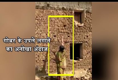 VIRAL VIDEO OF GIRL AIMING DUNG CAKES ON WALL