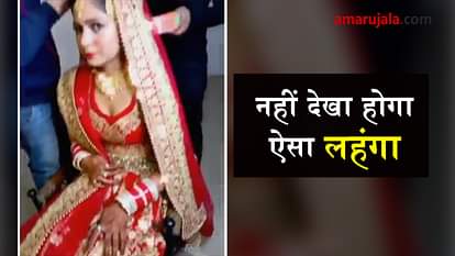 bride in lighting lehnga viral video