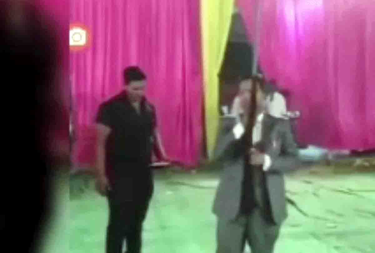 joy firing at marriage function by police inspector son