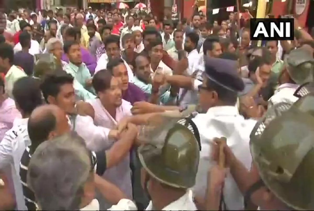 Congress workers hold protest after rotten meat supply racket was busted in West Bengal