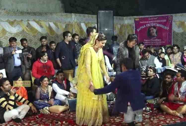 chandigarh, sapna choudhary dance, sapna chaudhary dance with disable boy