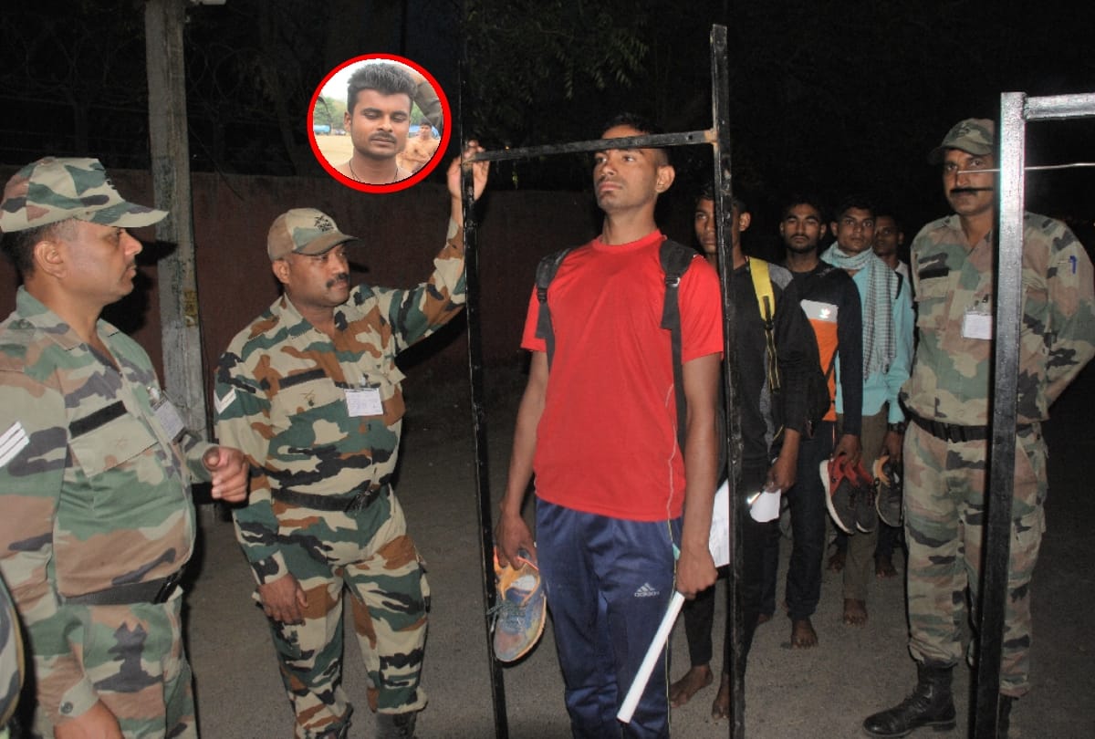 candidate who reach ghaziabad for army selection break his head to increase his height